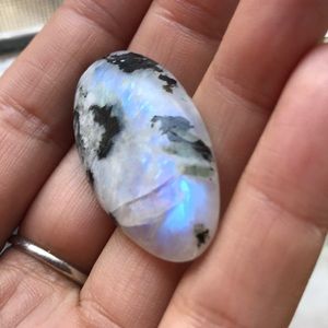 Large Rainbow Moonstone Cabochon